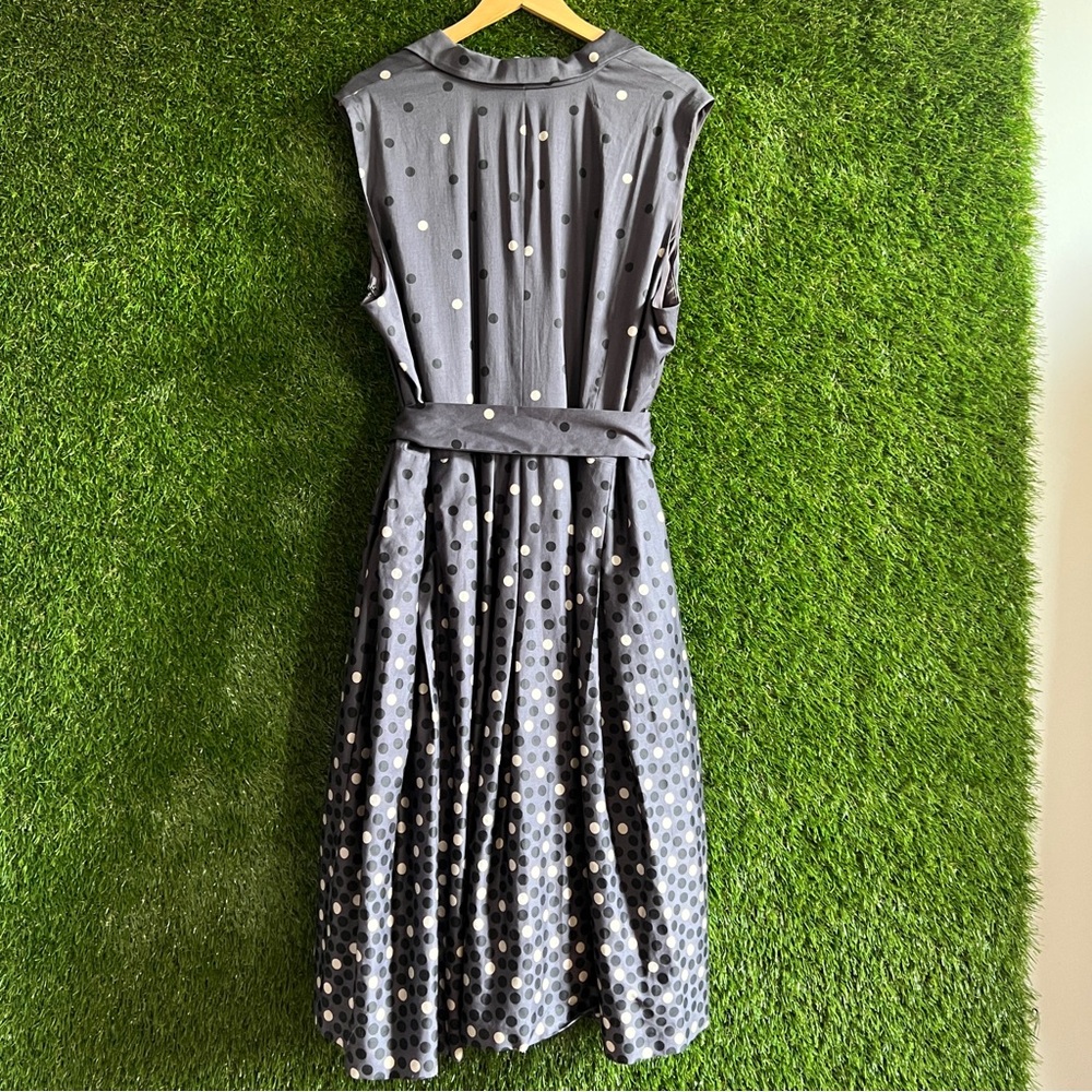 NWT Anne Klein Polka Dot Sleeveless Shirt Dress Plus Curvy - Picture 2 of 9